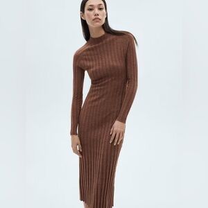 Mango Knitted Perkins Neck Dress